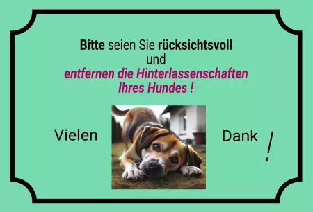 Hunde Bitte seien Sie rücksichtsvoll Bild