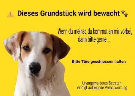 Hunde Dieses Grundstück wird bewacht Bild