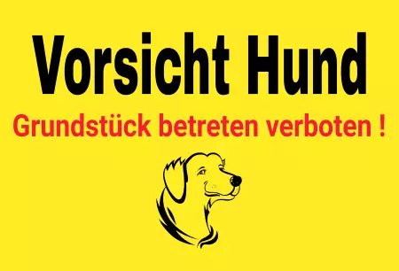 Hunde Grundstück betreten verboten! Bild
