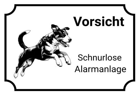 Hunde Vorsicht Schnurlose Alarmanlage Bild